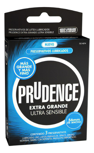 Preservativos Prudence® Extra Grande X 3 | Ultra Sensibles