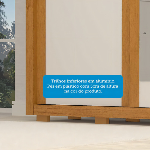 Guarda-roupa Casal 2 Portas De Correr Com Espelhos 100% Mdf