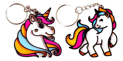 Unicornios Llaveros X40 Souvenirs Cumpleaños