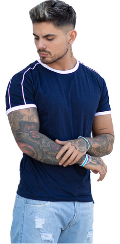 Imagen 9 de 9 de Remeras Entalladas De Importacion Slim Fit Hombre A12