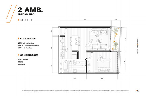 Yerbal 2100 - 3 Amb En Construccion - Frente 1er Piso