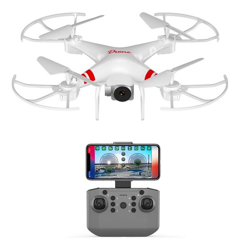 Imagen 1 de 10 de Drone Con Cámara Hd Negro Wifi Ultraliviano Con Giro 360°