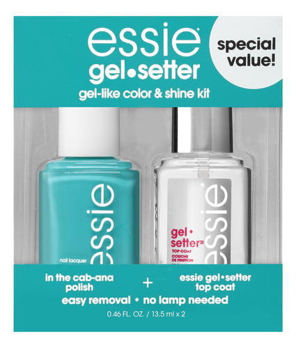 Essie Gel Setter - Kit De Colores De Larga Duracin Y Brillo,