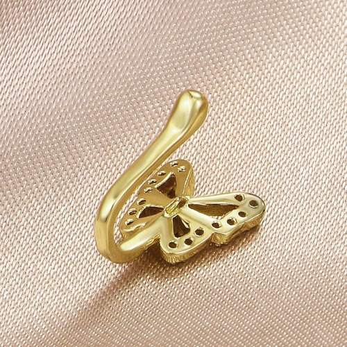2 Pcs Anillo De Nariz, Mariposa De Cristal, Piercing Falso
