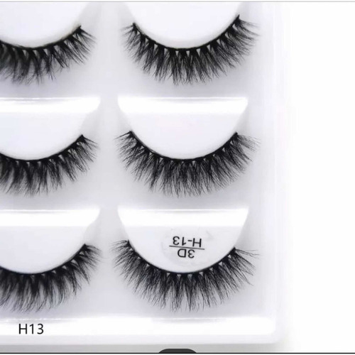 Cílios Postiços 3dh13 Estilo Mink Com 05 Pares