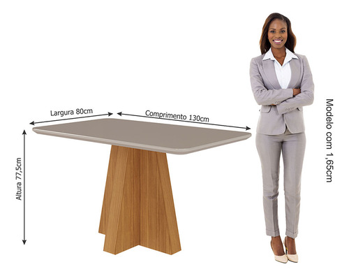 Conjunto De Jantar Mesa Maite 130x80cm 4 Cadeiras Juliana