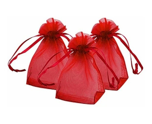 Bolsa De Organza Roja 10 X 15  (10 Unidades) 