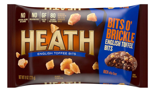 Heath English Toffee Bits O'brickle Premium Baking Chips 8oz
