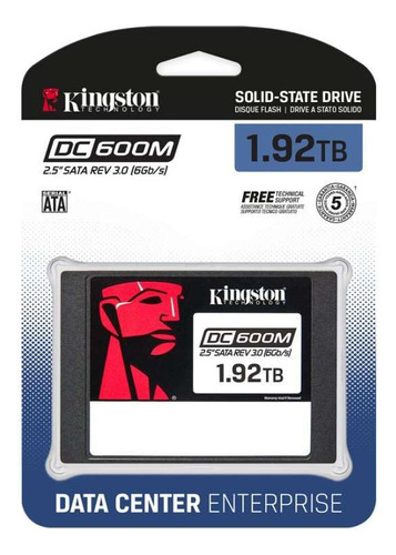 Ssd Para Servidor Kingston Dc600m 1.9tb Sata Iii 2.5'' 7mm Negro