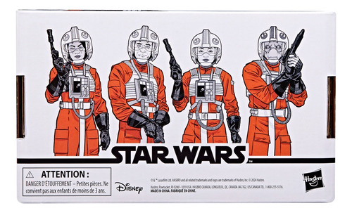 Star Wars, Pack De 4 Figuras de Ahsoka Piloto De X-wing