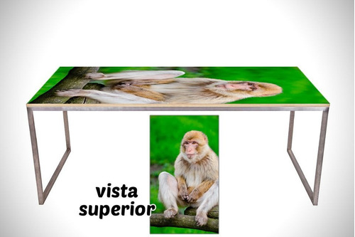 Vinilo Para Mesa Mono Monkey Animal Naturaleza Simio M1