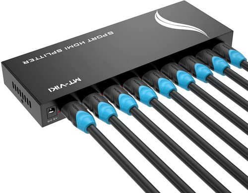 Splitter Hdmi 1x8 Amplificador 8 Puertos Full Hd 1080p 3d 4k