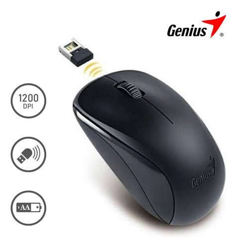 Mouse Inalámbrico Blueeye Genius Nx-7000 1200dpi Wireless Bk