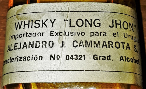 Botella Miniatura Whisky Long John Blended Scotch Cerrada (Usado)