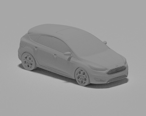 Stl Ford Focus Hatchback 2015  Para Impresión 3d
