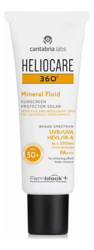 Protector Solar Heliocare 360° Mineral Fluid Spf 50+ 50ml