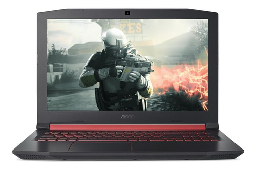 Notebook gamer  Acer Aspire Nitro 5 AN515-51 preta e vermelha 15.6", Intel Core i5 7300HQ  8GB de RAM 1TB HDD, NVIDIA GeForce GTX 1050 Ti 1920x1080px Windows 10 Home