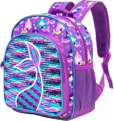 Mochila Para Niños Pequeños, Preescolar Niñas - Sirenita