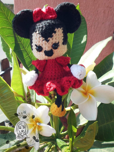 Minnie Mouse Crochet Llavero 