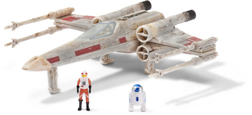 Star Wars Micro Galaxy Squadron Clase Starfighter Luke Skywalker's X-wing - Vehículo De 5 Pulgadas Con 1 Pulgada Luke Skywalker Y Micro Cifras R2-d2