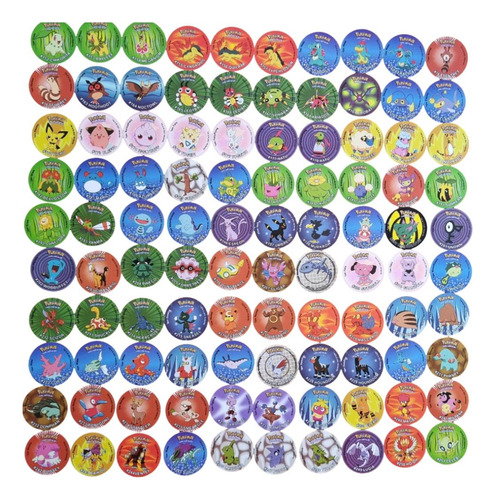 Taps / Tazos Pokemon - 100 Taps/tazos-  2da Generación Johto