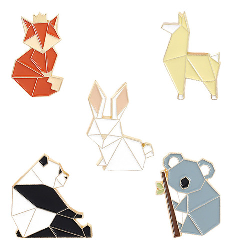 Broche De Origami Con Diseño De Oso Insignia Para Decorar, 5