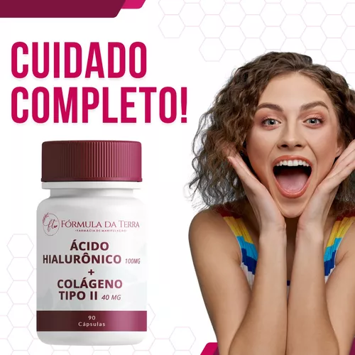 Colágeno Tipo 2 - 40mg + Ácido Hialurônico 100mg