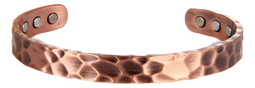 Hermosa Brazalete Pulsera Mujer Magnética Cobre Con 6 Imanes