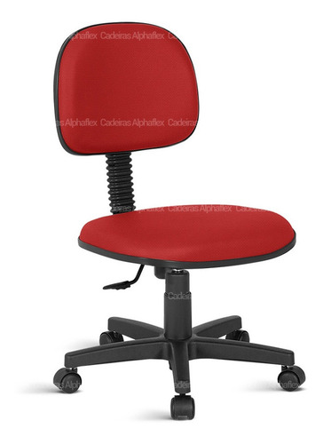 Cadeira de escritório Shop Cadeiras AG401S ergonômica vermelha e preta com estofado de polipropileno