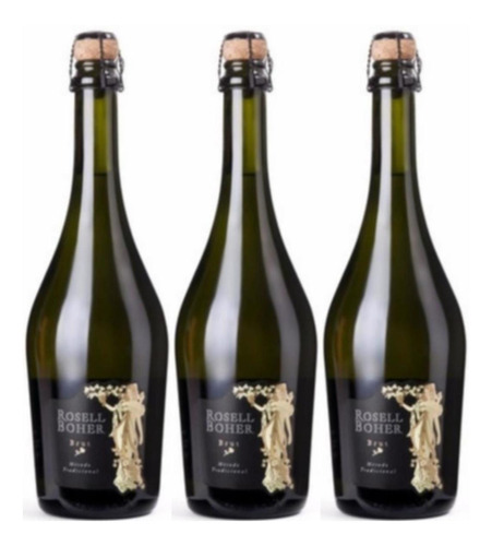 Champagne Rosell Boher Brut 750 Ml Espumante X3 Fullescabio