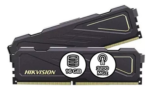 Memoria Ram Hikvision Ddr4 2x8gb 3200mhz U10 16gb C Dispador