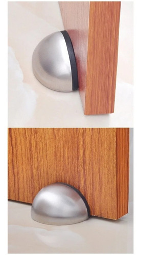 Imagen 3 de 3 de Tope Reten Magnetico Tp 06 Puerta Media Esfera Acero Goma