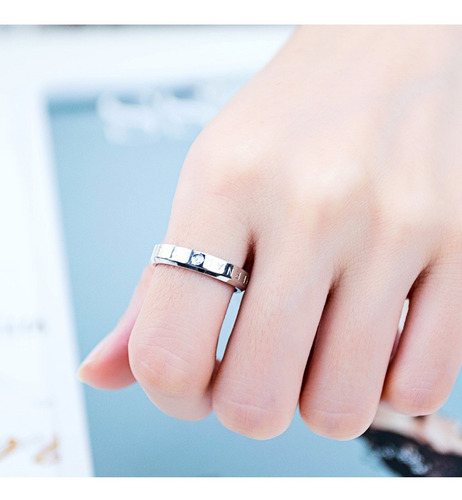 Imagen 6 de 6 de Anillo Eternal Love De Acero Con Zirconia - 1386