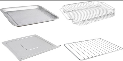Freidora De Aire Y Horno 5 En 1 Digital Kalorik 12lt 4 Accs. Plateado