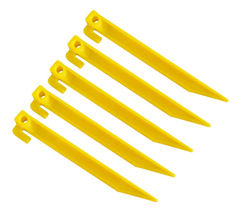 5x Estacas Para Tienda Toldo Refugio Lona 18 Cm Amarillo