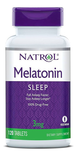 Melatonina Natrol 3 Mg 120 Tabs | Descanso Profundo