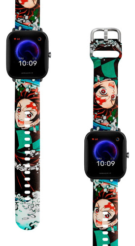 Correa Compatible Para Amazfit Bip U Anime Kimetsu Tanjiro