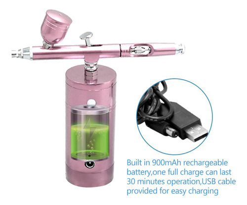 Kit De Aerógrafo Recargable Compresor De Aerógrafo Portátil