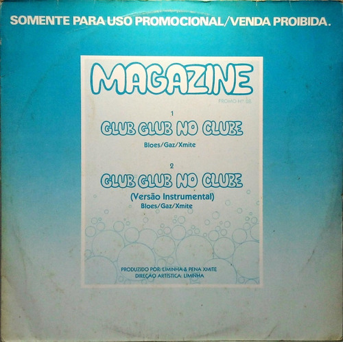  Magazine Lp Single Glub Glub No Clube Elektra 1985 3047