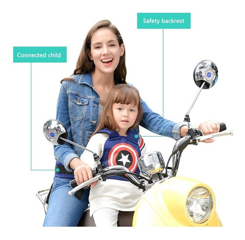 Imagen 7 de 10 de Cinturón De Seguridad Para Niños Bicicleta Moto Otros Crazy