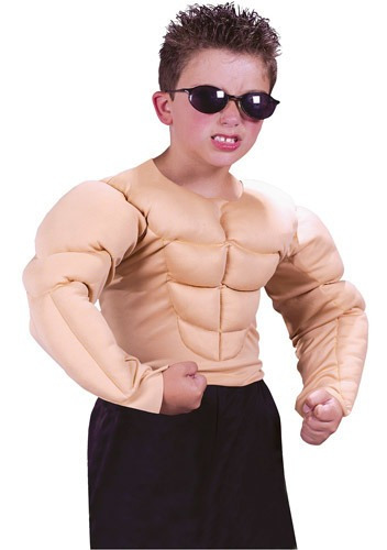 Disfraz Para Niño Musculoso Camiseta Talla Medium Halloween