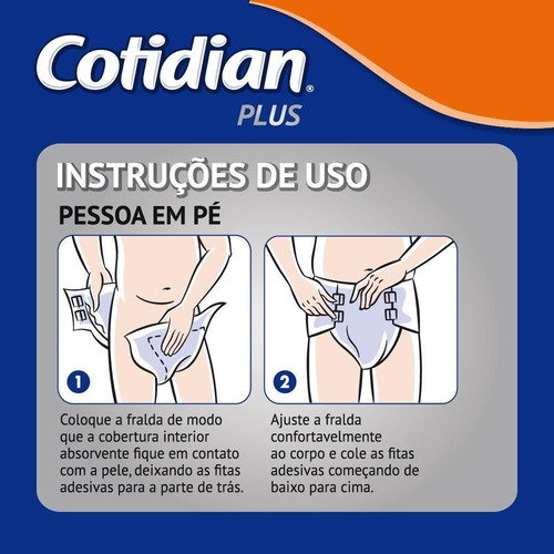 Imagem 4 de 7 de Fralda Adulto Cotidian Plus G Com 16 Unidades Full