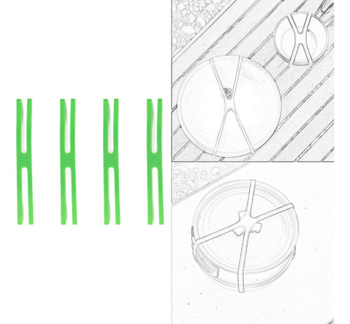 Bandas De Goma De Silicona En Forma De H, Bandas Verde