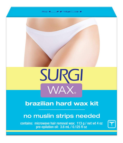 Juego De Depilacion Brasilena Surgi-wax, 4 onzas, Paquete De