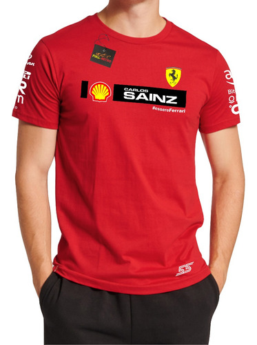 Polera-f1-carlos Sainz Jr Ferrari 55