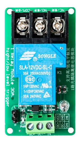 Modulo Relevador 12v 30a Relay 1 Canal Optoacoplador Arduino