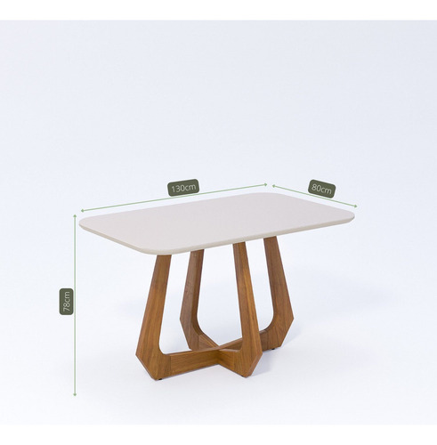 Mesa De Jantar Bromelia 130cm Com 4 Cadeiras Oiti Djwt