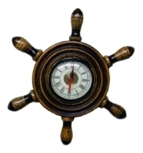 Relógio Timão De  Parede Em Madeira  Pequeno Artesanal