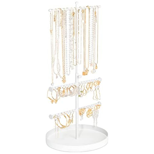 Soporte Joyas, Soporte De 3 Niveles Collares Largos, To...