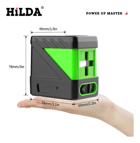 Imagen 2 de 5 de Nivel Laser 2 Lineas Hilda + Estuche